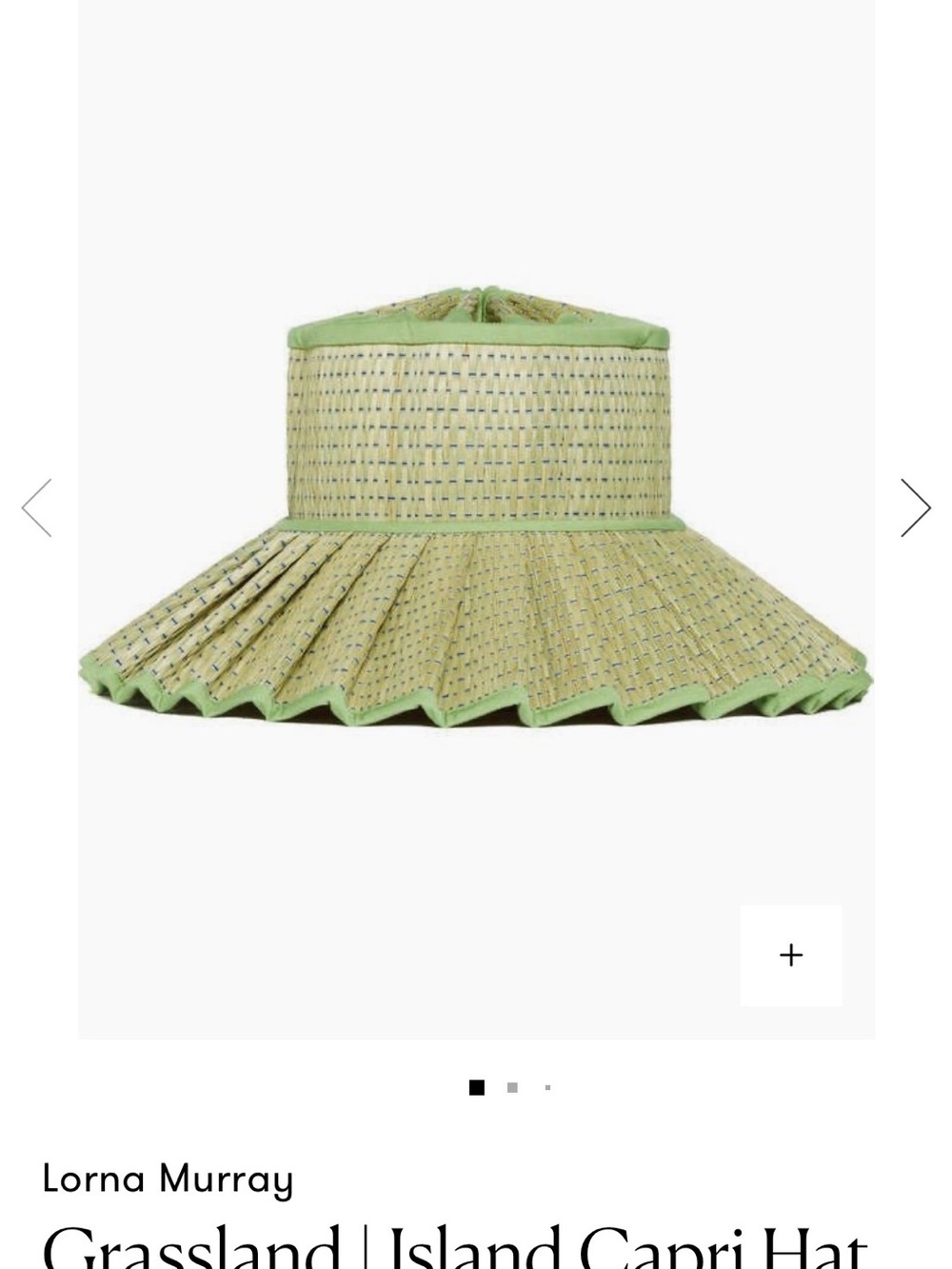 Lorna Murray Grassland Island Capri Hat in Light Green